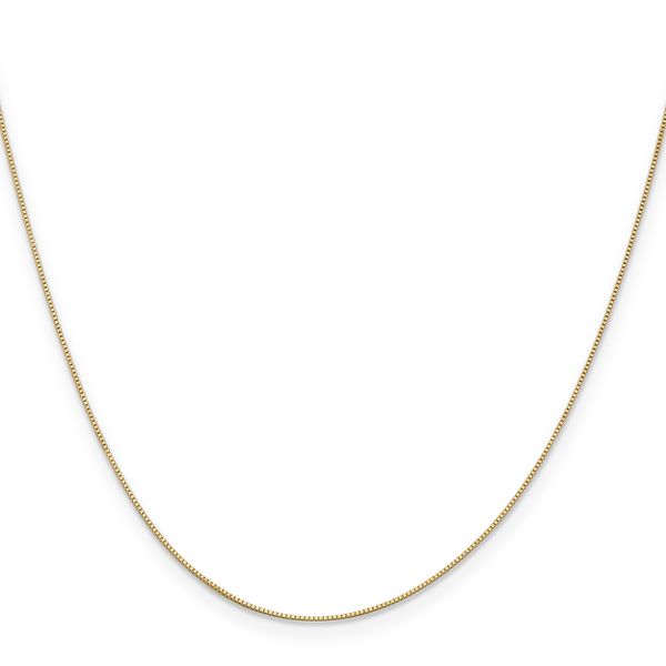 Leslie's 10K .5mm Baby Box Chain W/Spring Ring Clasp - Image 2