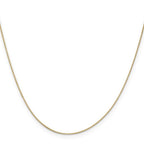 Leslie's 10k .5mm Baby Box Chain W/Spring Ring Clasp - Image 2