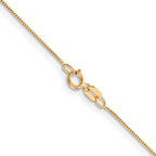 Leslie's 10k .5mm Baby Box Chain W/Spring Ring Clasp - Image 3