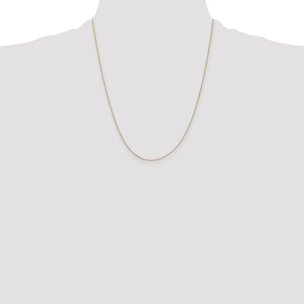 Leslie's 10k .5mm Baby Box Chain W/Spring Ring Clasp - Image 4