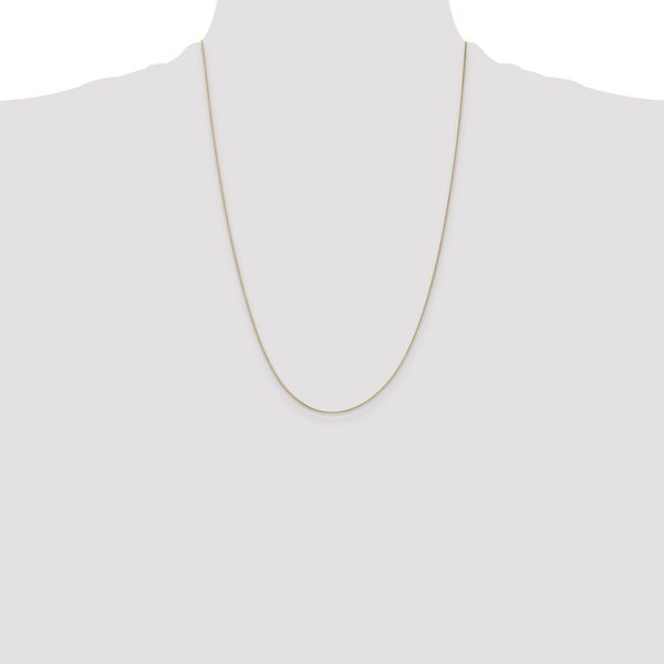 Leslie's 10k .5mm Baby Box Chain W/Spring Ring Clasp - Image 4