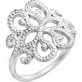 Granulated Scroll Ring