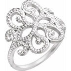 Granulated Scroll Ring