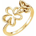 Flower & Butterfly Ring
