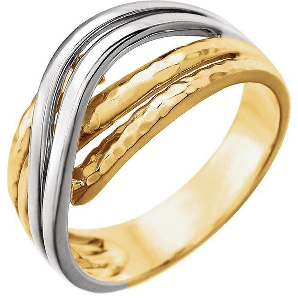 Criss-Cross Hammered Ring