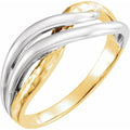 Criss-Cross Hammered Ring