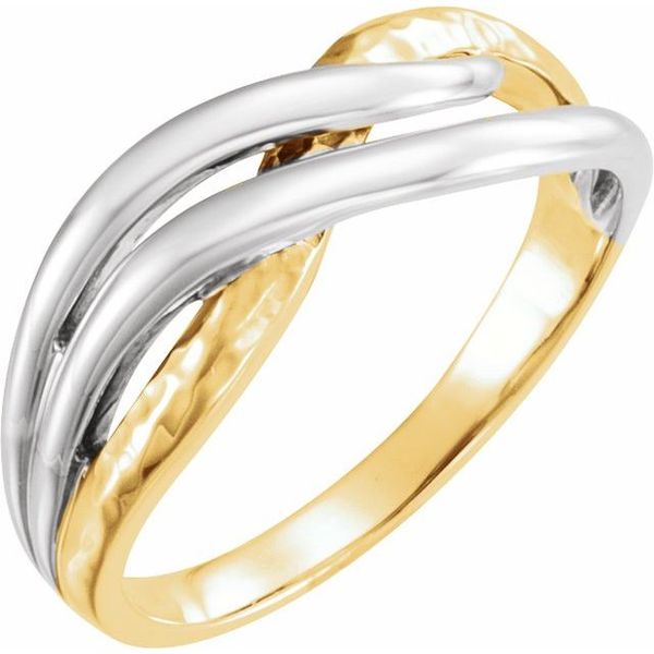 Criss-Cross Hammered Ring