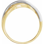 Criss-Cross Hammered Ring - Image 2