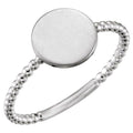 Be Posh® Engravable Beaded Signet Ring