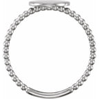 Be Posh® Engravable Beaded Signet Ring - Image 2
