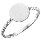 Be Posh® Engravable Rope Signet Ring
