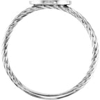 Be Posh® Engravable Rope Signet Ring - Image 2
