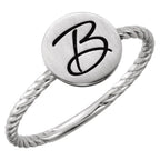 Be Posh® Engravable Rope Signet Ring - Image 3