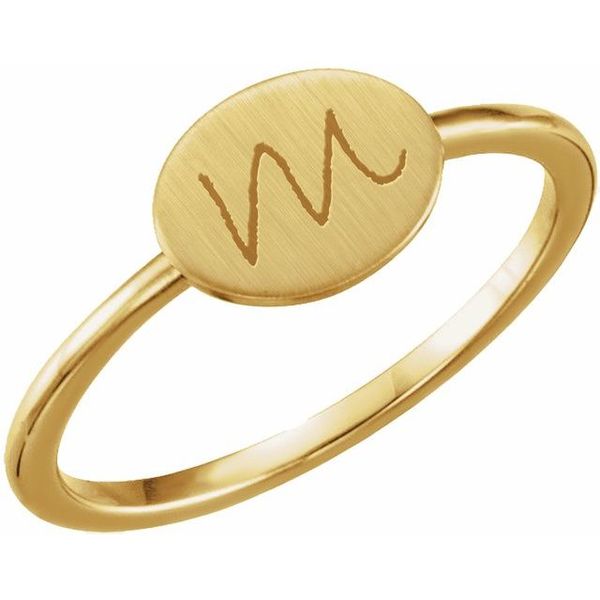 Be Posh® Engravable Signet Ring - Image 4