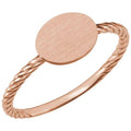 Be Posh® Engravable Rope Signet Ring