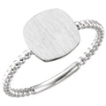 Be Posh® Engravable Beaded Signet Ring