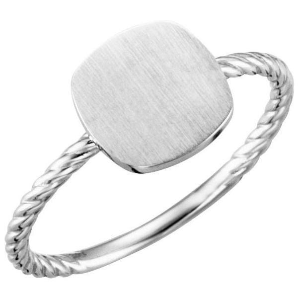 Be Posh® Engravable Rope Signet Ring