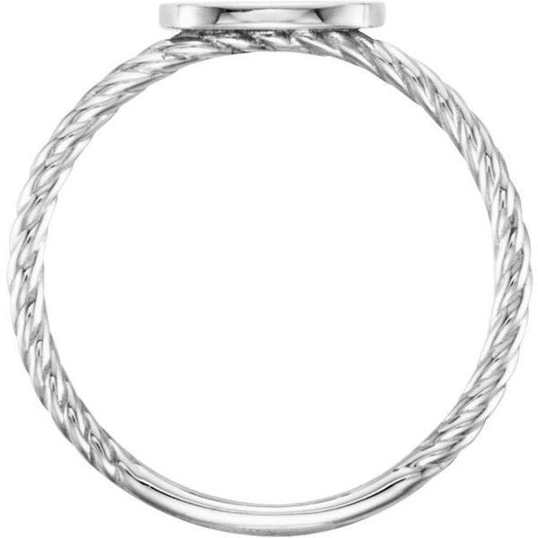 Be Posh® Engravable Rope Signet Ring - Image 2