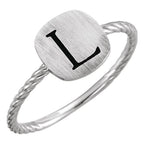 Be Posh® Engravable Rope Signet Ring - Image 3