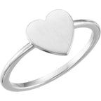 Be Posh® Engravable Heart Signet Ring