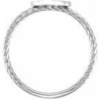 Be Posh® Engravable Rope Signet Ring - Image 2
