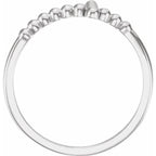 Sideways Beaded Cross Ring - Image 2