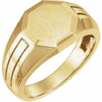 Octagon Signet Ring