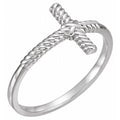 Sideways Cross Rope Ring