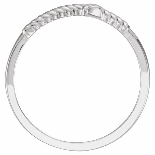 Sideways Cross Rope Ring - Image 2