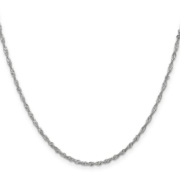 Leslie's 14K White Gold 1.6mm Singapore Chain - Image 2