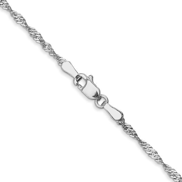 Leslie's 14K White Gold 1.6mm Singapore Chain - Image 3
