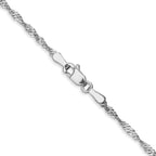 Leslie's 14K White Gold 1.6mm Singapore Chain - Image 3