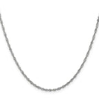 Leslie's 14K White Gold 1.6mm Singapore Chain - Image 2