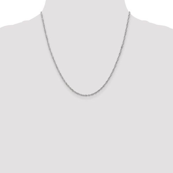 Leslie's 14K White Gold 1.6mm Singapore Chain - Image 4