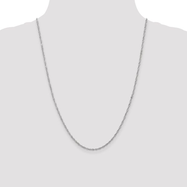 Leslie's 14K White Gold 1.6mm Singapore Chain - Image 4