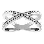 Beaded Criss-Cross Ring - Image 3