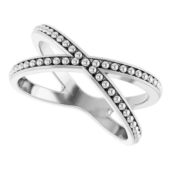 Beaded Criss-Cross Ring - Image 5