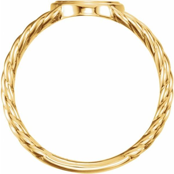 Oval Rope Signet Ring - Image 2