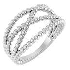 Beaded Criss-Cross Ring