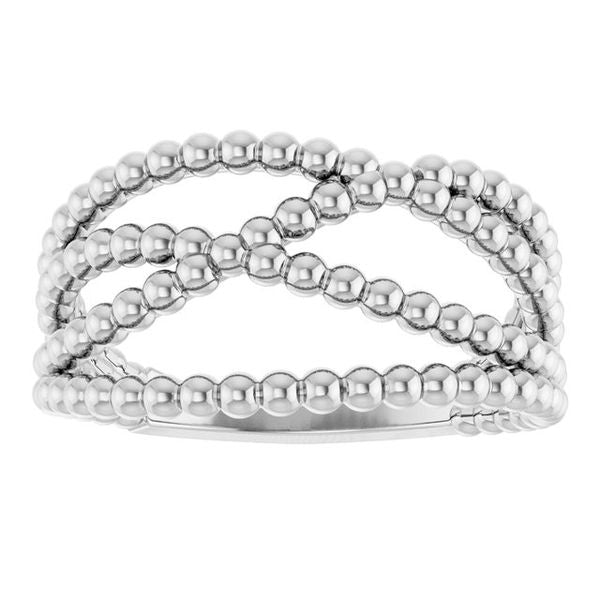 Beaded Criss-Cross Ring - Image 3