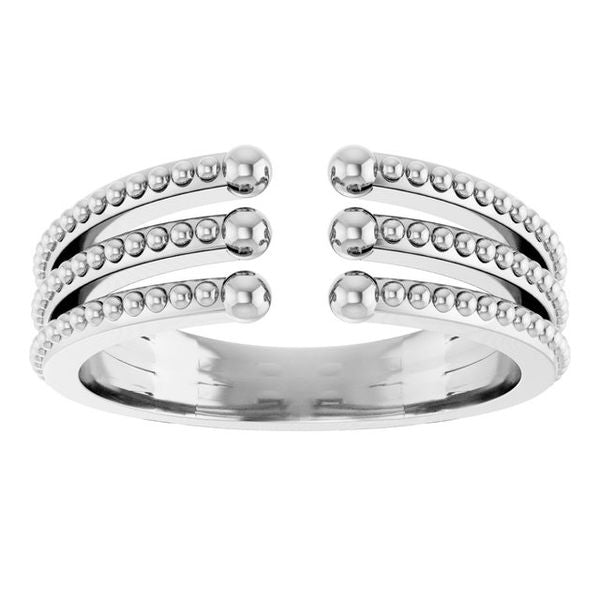 Beaded Negative Space Ring - Image 3