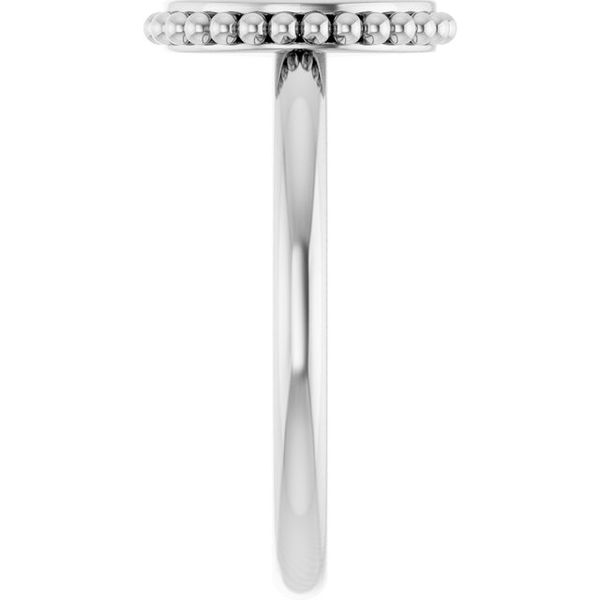 Engravable Beaded Signet Ring - Image 4