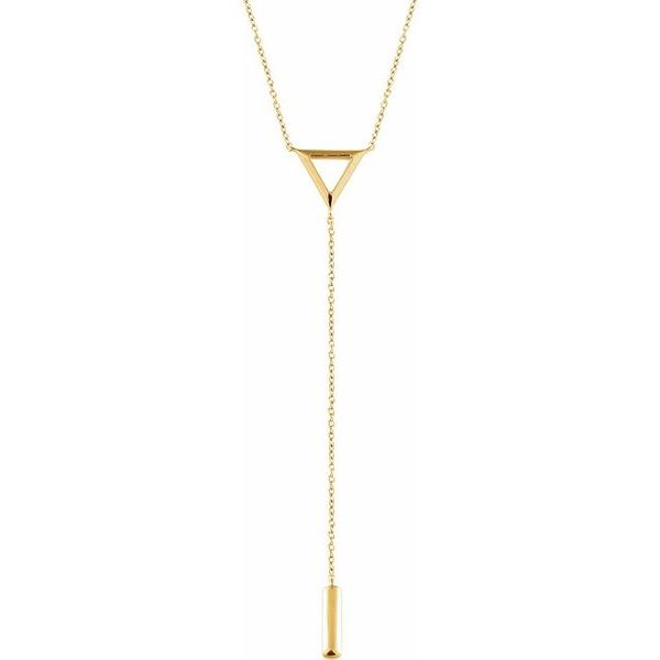 Triangle & Bar Y Necklace