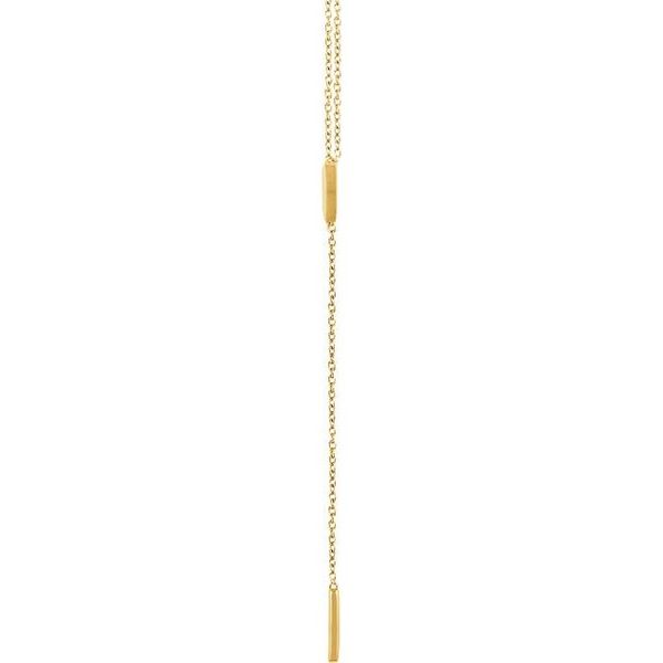 Triangle & Bar Y Necklace - Image 2