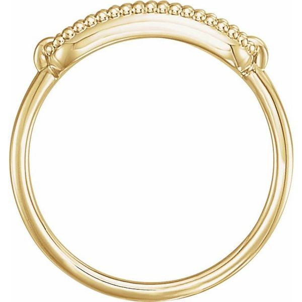 Rectangle Beaded Signet Ring - Image 2