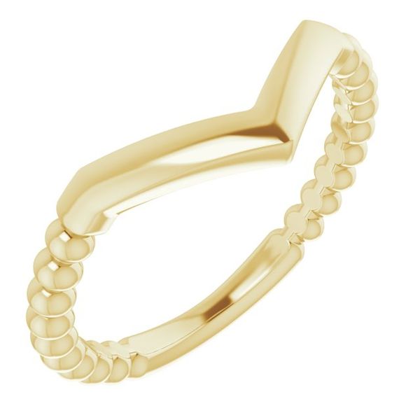 Stackable Beaded V-Ring