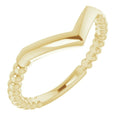 Stackable Beaded V-Ring
