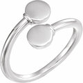 Engravable Bypass Signet Ring