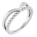 Negative Space Beaded V Ring