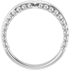 Negative Space Beaded V Ring - Image 2